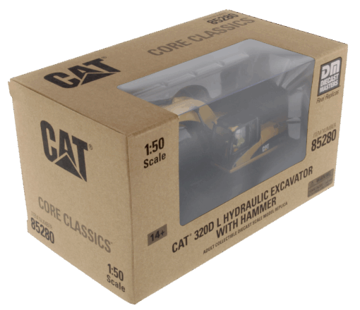 Cat Diecast 320D L Hydraulic Excavator with Cat H120E s Hydraulic Hammer 85280C - Image 10