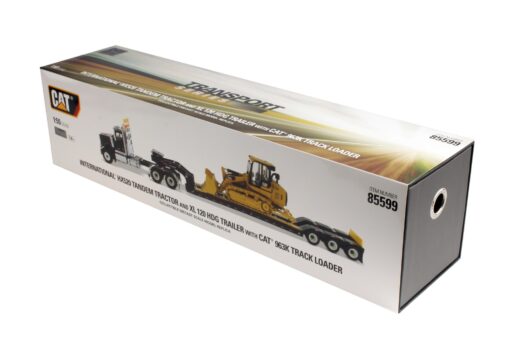 International Diecast HX520 Tandem Black with XL120 Trailer and Cat 963K Track Loader 85599 - Image 12