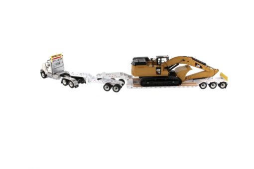 International Diecast HX520 Tandem White with XL120 White Trailer and Cat 349F Excavator 85600 - Image 4