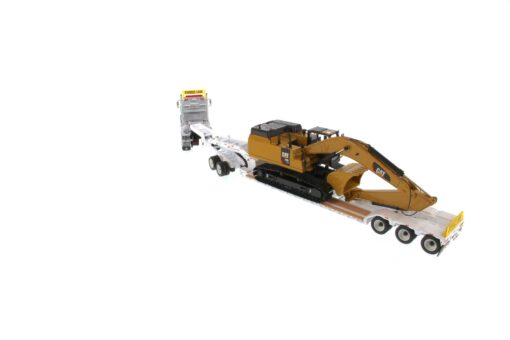 International Diecast HX520 Tandem White with XL120 White Trailer and Cat 349F Excavator 85600 - Image 5