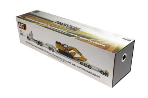 International Diecast HX520 Tandem White with XL120 White Trailer and Cat 349F Excavator 85600 - Image 10