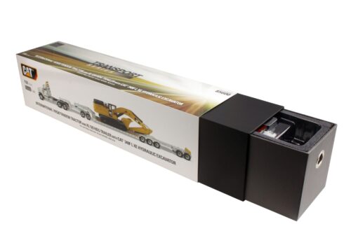 International Diecast HX520 Tandem White with XL120 White Trailer and Cat 349F Excavator 85600 - Image 11