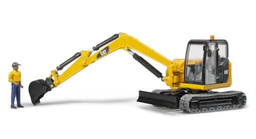 Cat Plastic Toy Mini Excavator with Worker 02466 1:16 Scale - Image 4