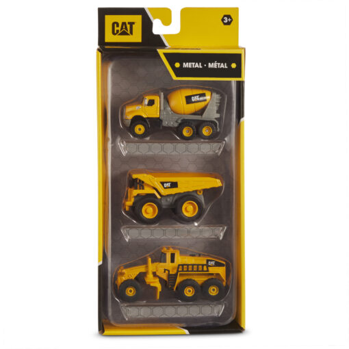 Cat Metal Machines 3-Pack Grader/Concrete Truck/Dump Truck 82273
