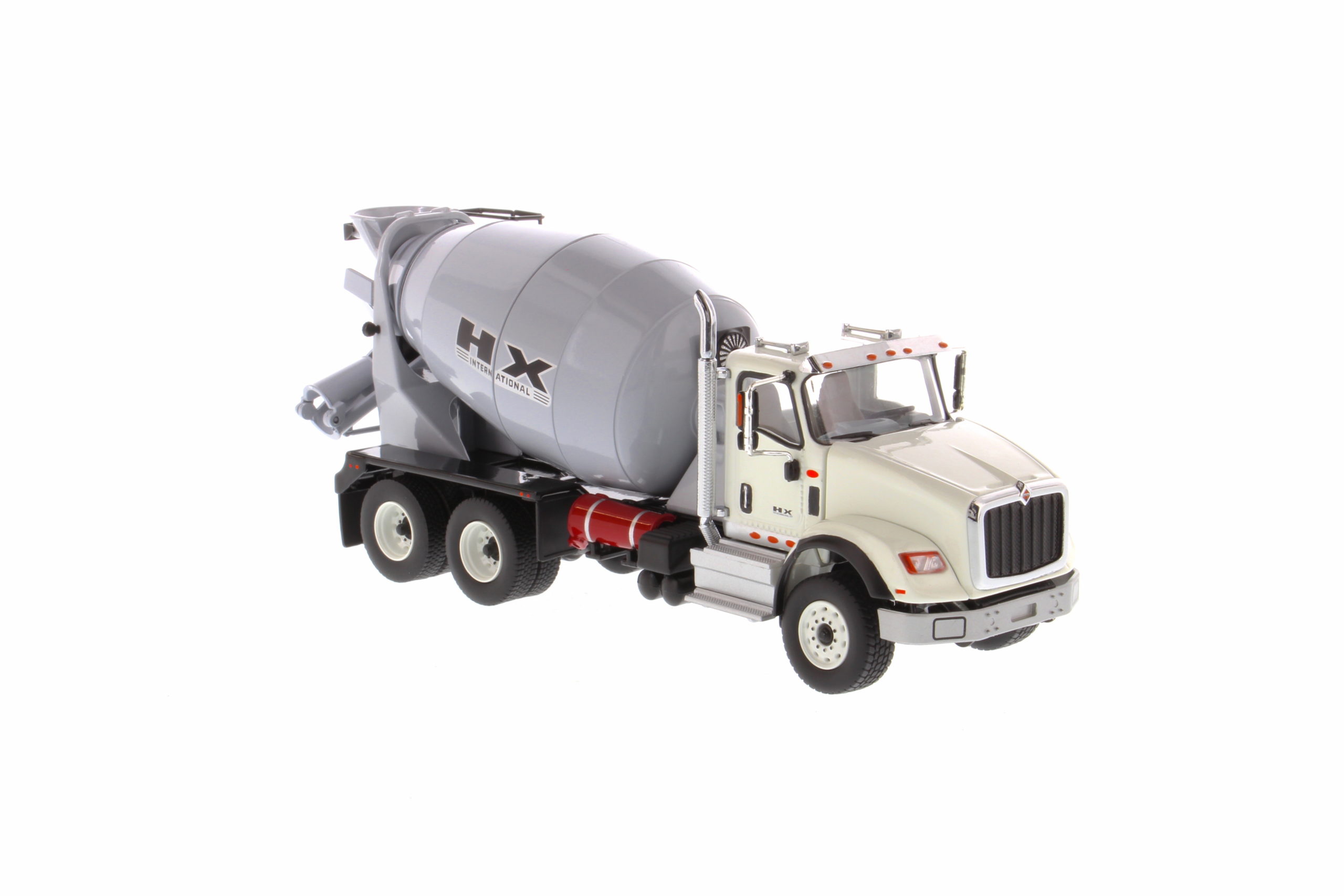 International 150 Diecast HX615 SB White Concrete Mixer Truck 71014
