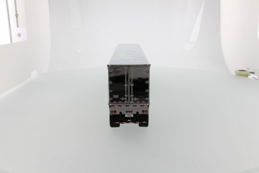 International 1:50 Diecast LoneStar Sleeper with 53' Refrigerated Van - Silver truck + Silver chrome plated cargo van 71043 - Image 11