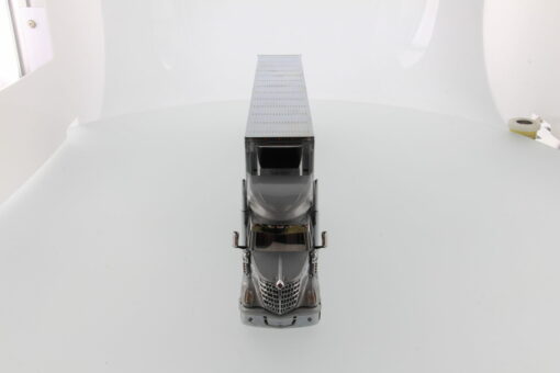International 1:50 Diecast LoneStar Sleeper with 53' Refrigerated Van - Silver truck + Silver chrome plated cargo van 71043 - Image 9
