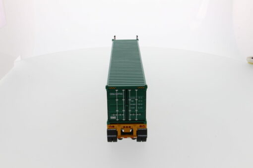 International 1:50 Diecast LoneStar Sleeper Cab with Skeleton Trailer and 40' Dry Goods Sea Container - Red tractor + Safety yellow skeleton + China Shipping container 71045 - Image 7