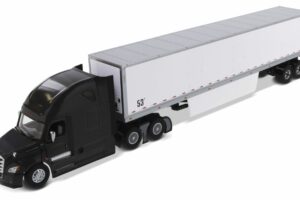 Freightliner 1:50 Diecast New Cascadia with 53' Dry Cargo Van - Grey tractor + White trailer 71047