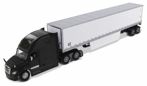 Freightliner 1:50 Diecast New Cascadia with 53' Dry Cargo Van - Grey tractor + White trailer 71047