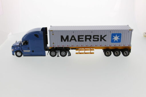 Freightliner 1:50 Diecast New Cascadia with with 40' Dry good Sea Container - Blue tractor + Yellow trailer + MAERSK container 71048 - Image 9
