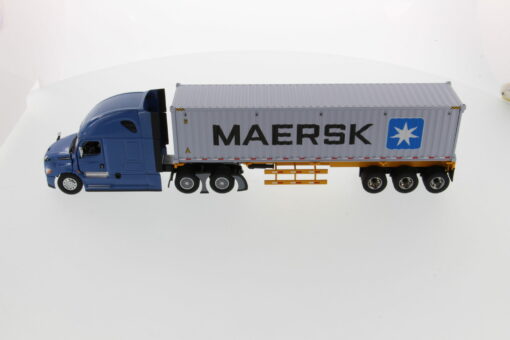 Freightliner 1:50 Diecast New Cascadia with with 40' Dry good Sea Container - Blue tractor + Yellow trailer + MAERSK container 71048 - Image 5