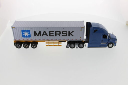 Freightliner 1:50 Diecast New Cascadia with with 40' Dry good Sea Container - Blue tractor + Yellow trailer + MAERSK container 71048 - Image 3