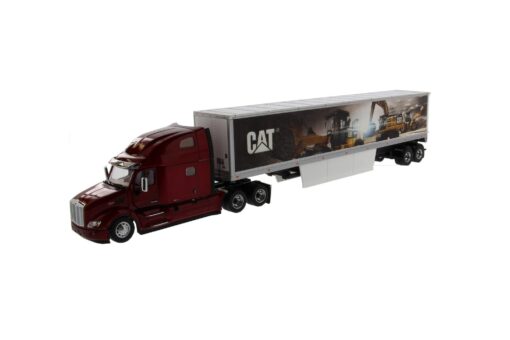 Cat Diecast Mural Trailer with Peterbilt 579 Ultraloft Cab Truck 85665