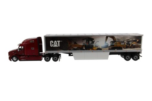 Cat Diecast Mural Trailer with Peterbilt 579 Ultraloft Cab Truck 85665 - Image 7