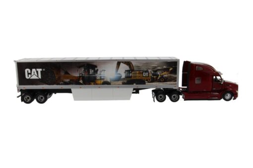 Cat Diecast Mural Trailer with Peterbilt 579 Ultraloft Cab Truck 85665 - Image 3
