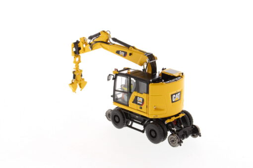 Cat Diecast M323F Railroad Wheeled Excavator Safety Yellow Version 85661 - Image 12