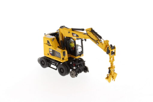 Cat Diecast M323F Railroad Wheeled Excavator Safety Yellow Version 85661 - Image 10