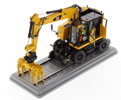 Cat Diecast M323F Railroad Wheeled Excavator Safety Yellow Version 85661