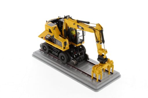 Cat Diecast M323F Railroad Wheeled Excavator Safety Yellow Version 85661 - Image 2