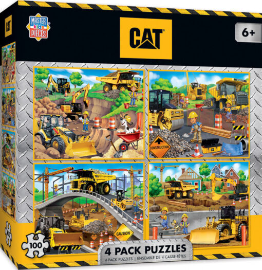 Caterpillar Cat Earthmoving Machines Puzzle 4 Pack 100pc 11847