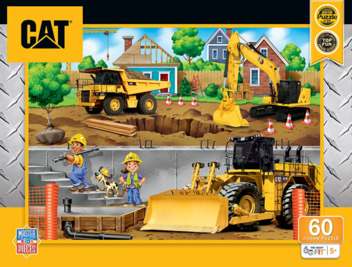 Caterpillar Cat In My Neighborhood 60Pc Puzzle Earthmoving Machines 45016