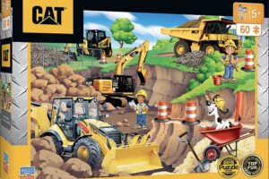 Caterpillar Cat Day at the Quarry Puzzle 60pc Earthmoving Machines 45032
