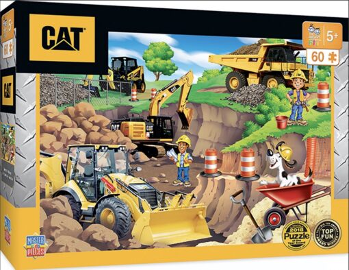 Caterpillar Cat Day at the Quarry Puzzle 60pc Earthmoving Machines 45032