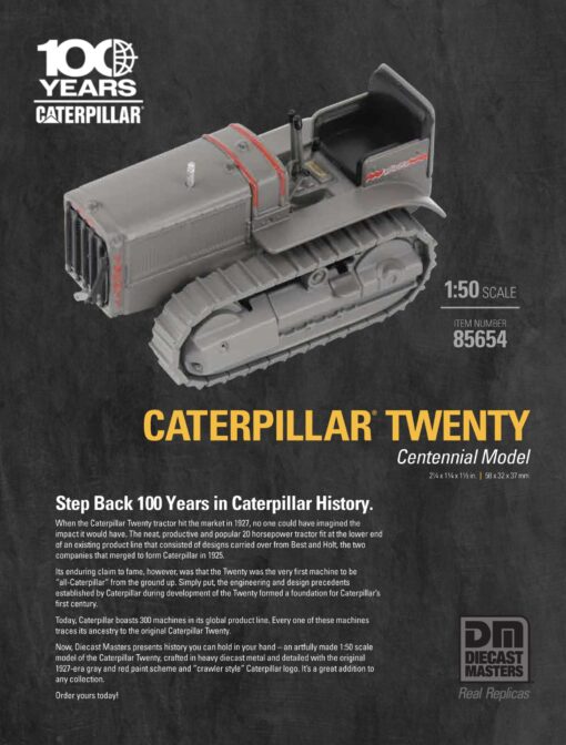 Cat 1:50 Cat Model Twenty Tractor 100th Anniversary Model 85654 - Image 2