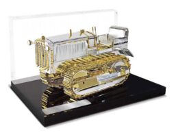 FRONT VIEW OF 85689 PREMIUM CENTENARY MODEL. GOLD/SILVER ON BASE