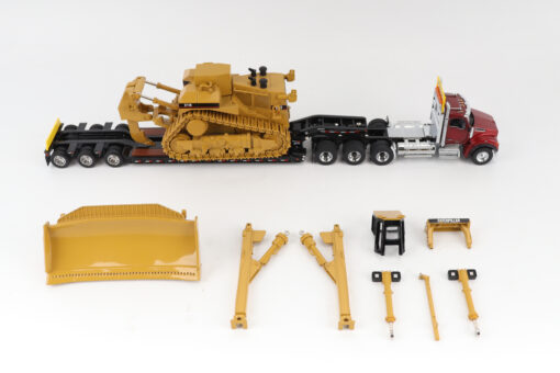 Kenworth 1:50 scale T880 Day Cab Tandem and Trail King TK120 Lowboy with D11 Dozer components - Image 9