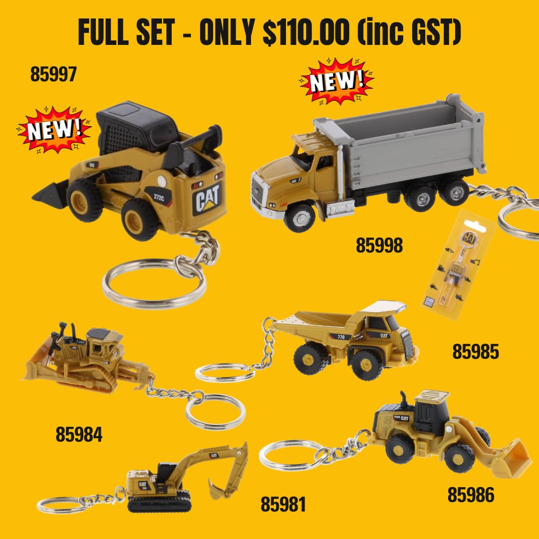 FULL SET (6) CAT MICRO KEYCHAINS