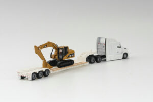 Cat 1:87 Construction Diecast Peterbilt 579 with Lowboy Trailer and Cat 315CL Excavator 84423
