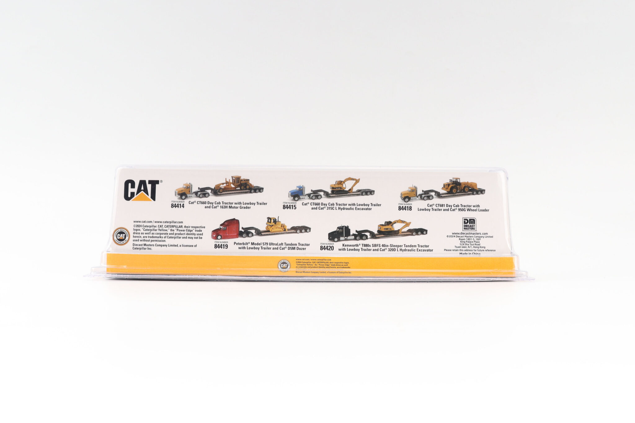 Cat 1:87 Construction Diecast Cat Kenworth T880 with Lowboy Trailer and Cat CP56 Padfoot Roller 84424 - Image 7