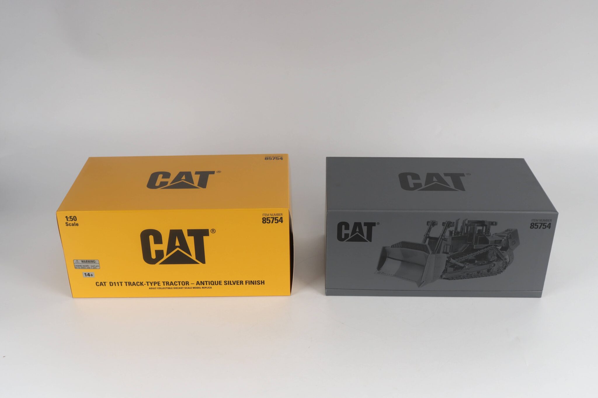 Cat Diecast D11T Track-Type Tractor 85754 Commemorative Edition Antique Silver Finish - Image 6
