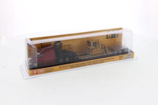 Cat 1:87 Construction Diecast Peterbilt 579 with Lowboy Trailer and Cat D5M Track-Type Tractor 84419 - Image 4