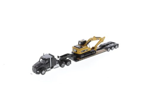 Cat 1:87 Construction Diecast Cat Kenworth T880 with Lowboy Trailer and Cat 320D Hydraulic Excavator  84420