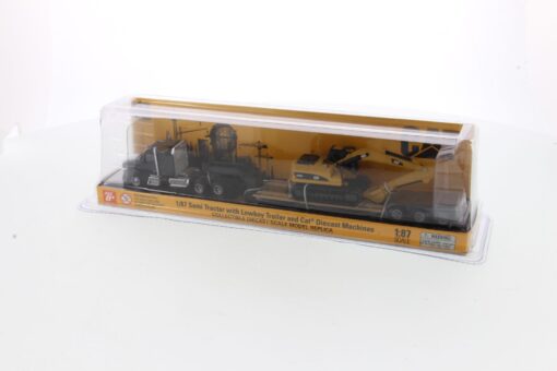 Cat 1:87 Construction Diecast Cat Kenworth T880 with Lowboy Trailer and Cat 320D Hydraulic Excavator  84420 - Image 4
